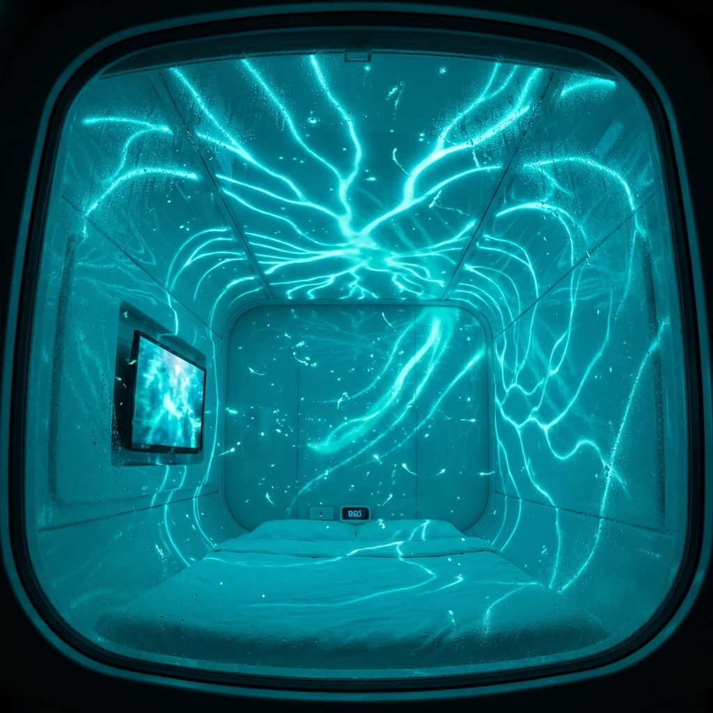 Bioluminescent Tokyo Capsule Hotel