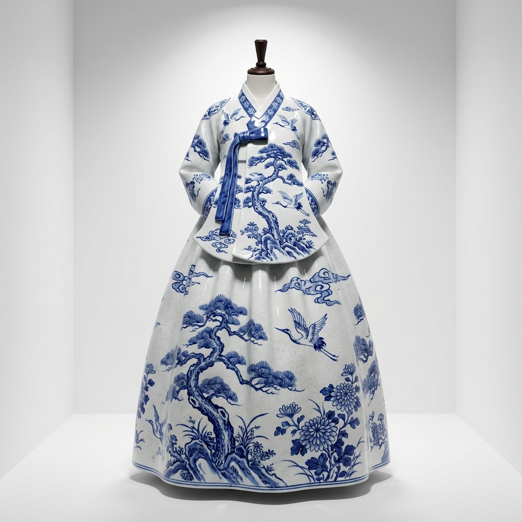 Blue-White Porcelain Hanbok