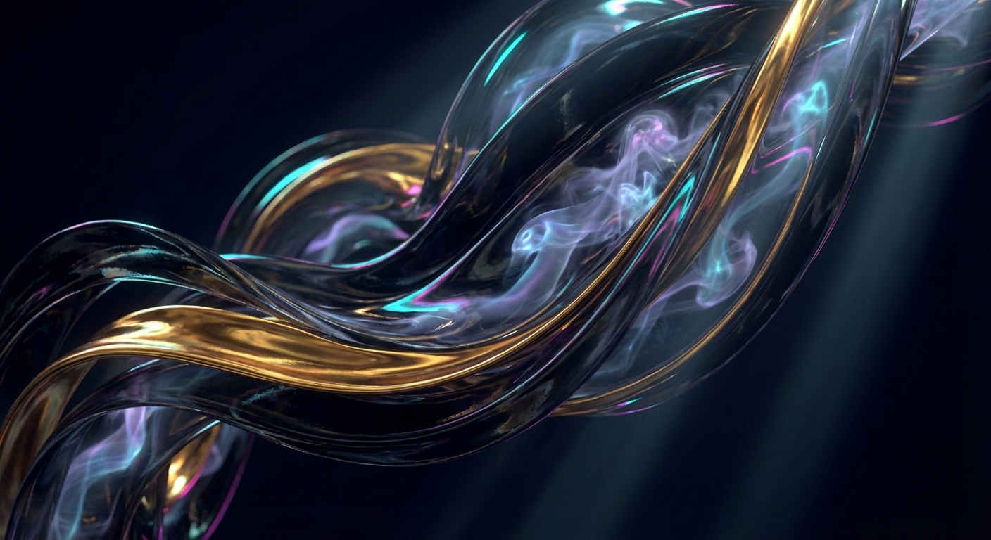 Frozen Flux of Gold and Glass
