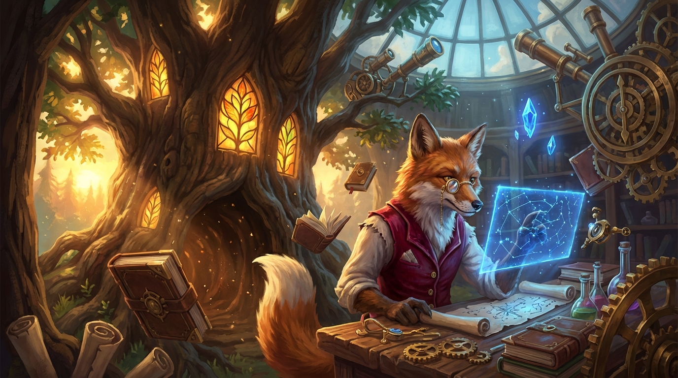 The Stargazer's Sanctum Within the Elder Oak