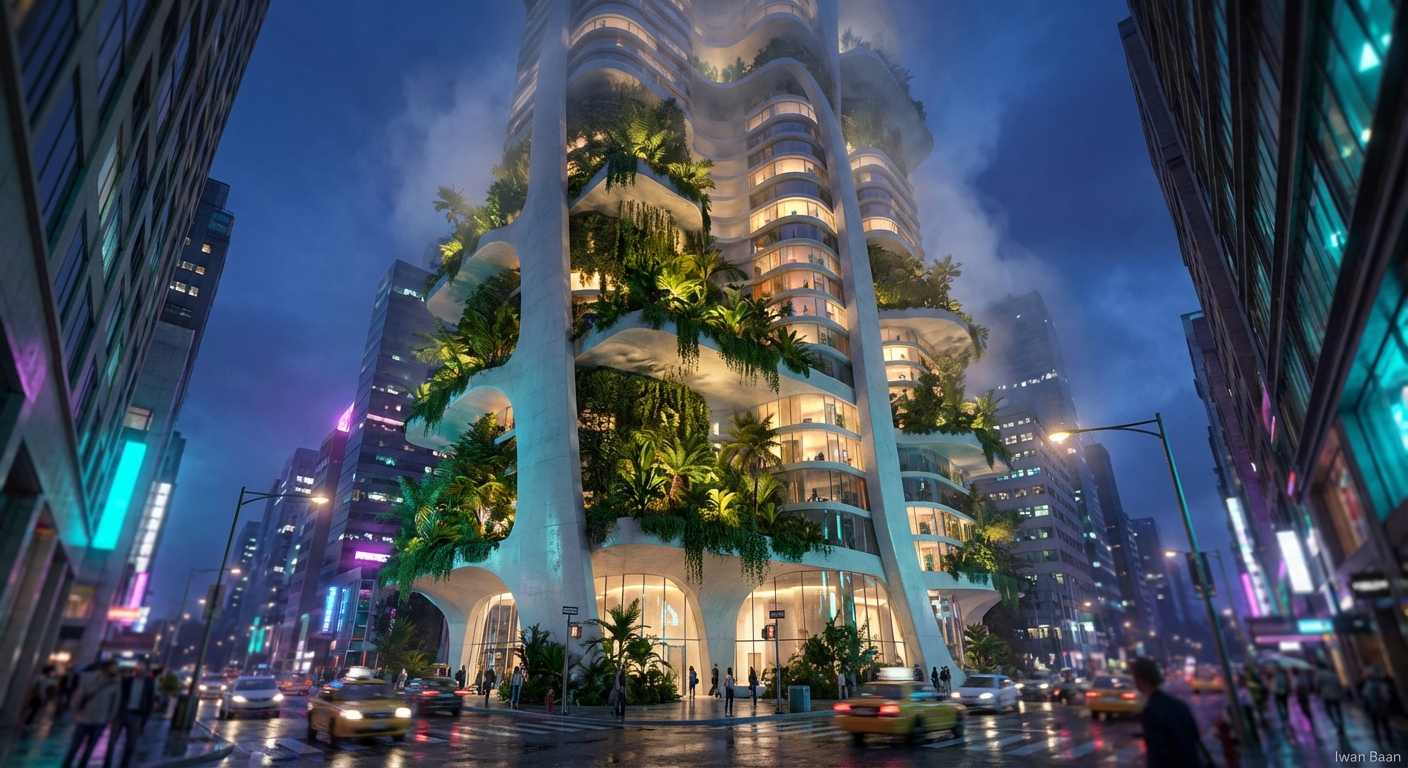The Arboreal Nexus at Cyan Hour
