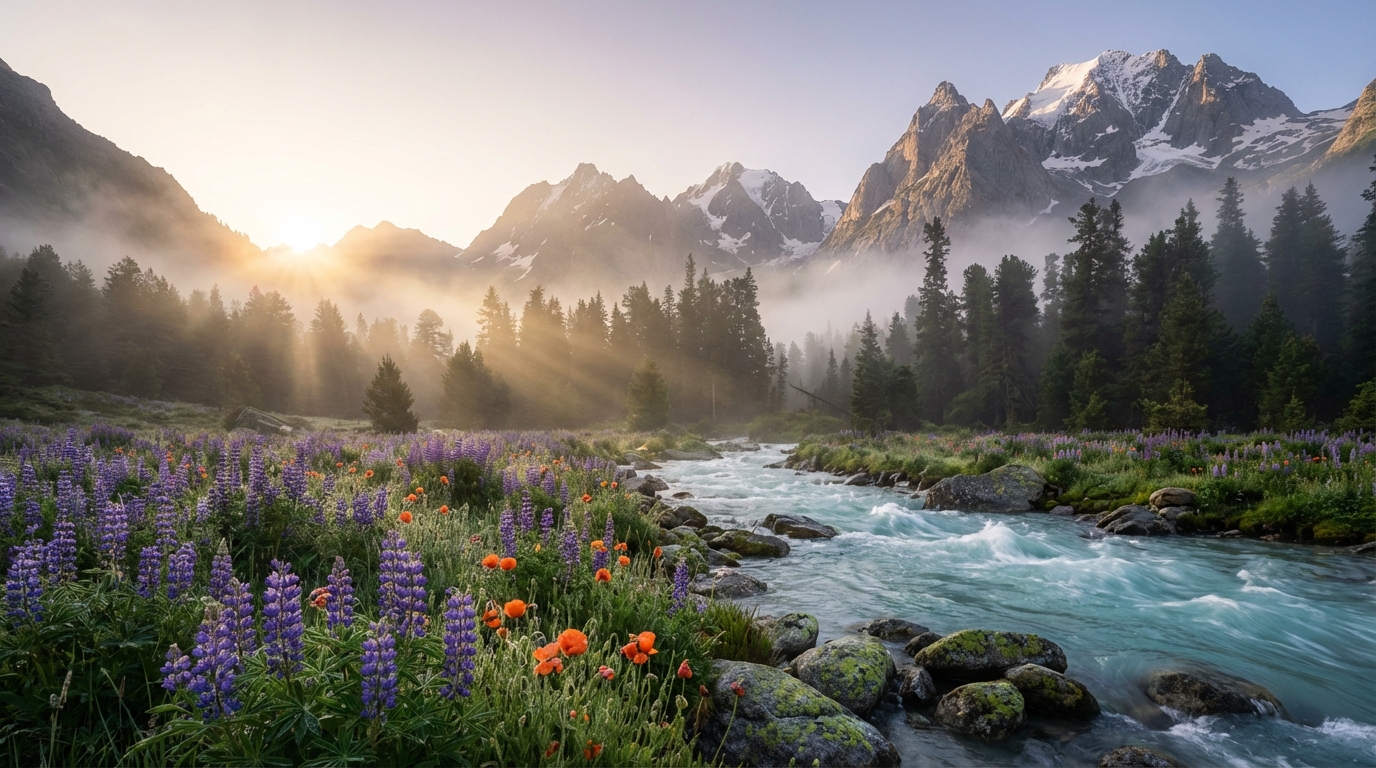 Alpine Awakening: The Valley of Light