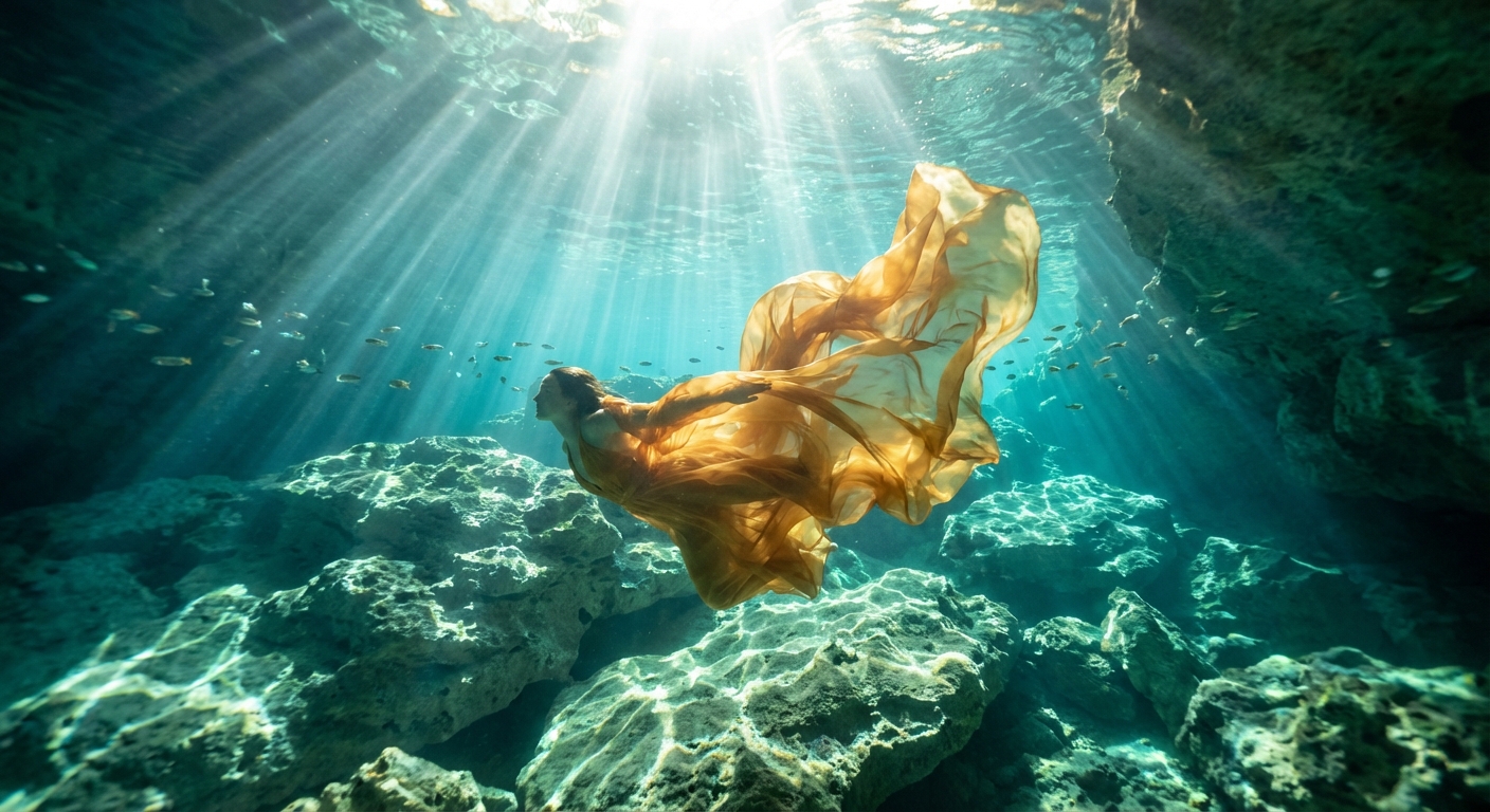 Liquid Gold in the Cenote's Heart