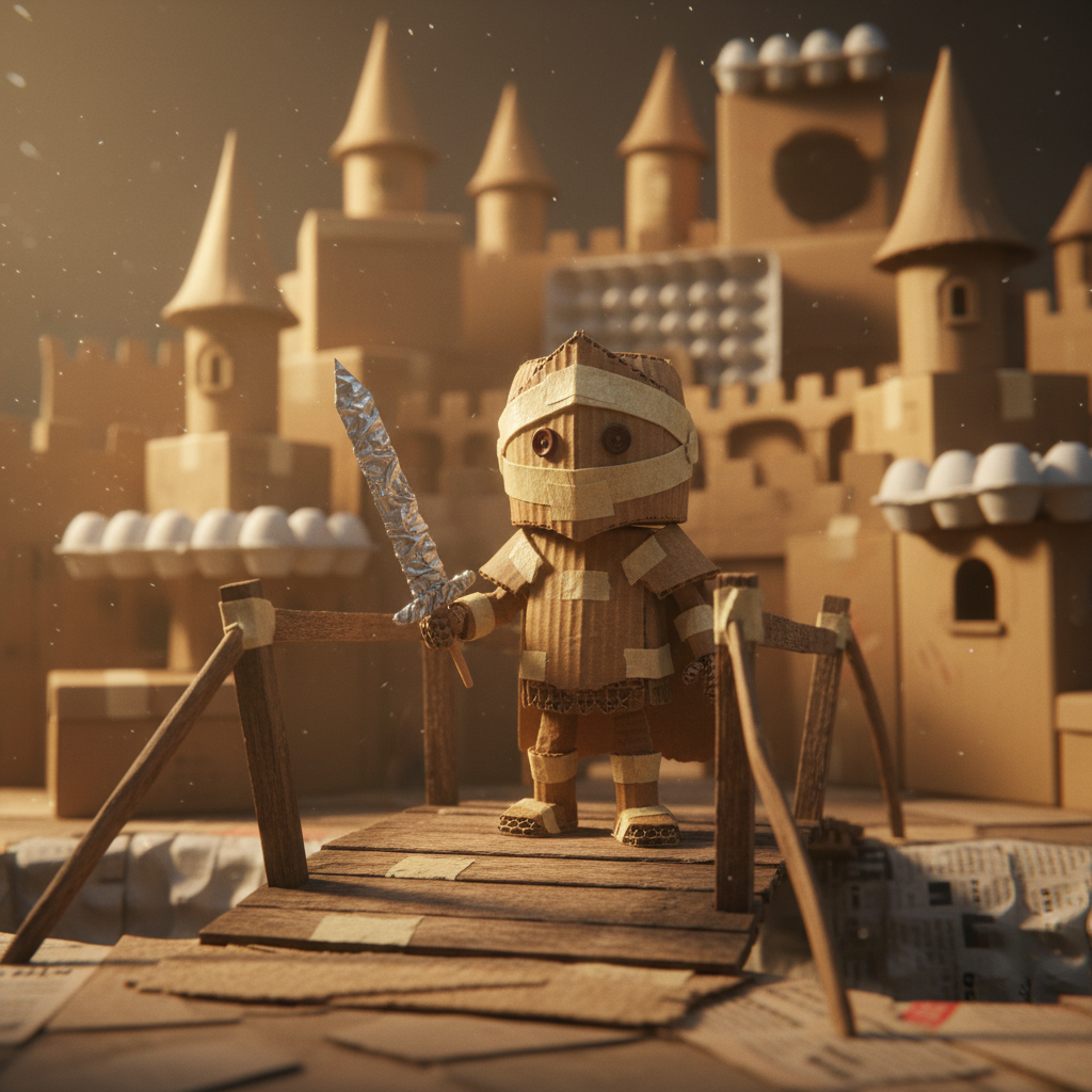 The Cardboard Crusader's Vigil