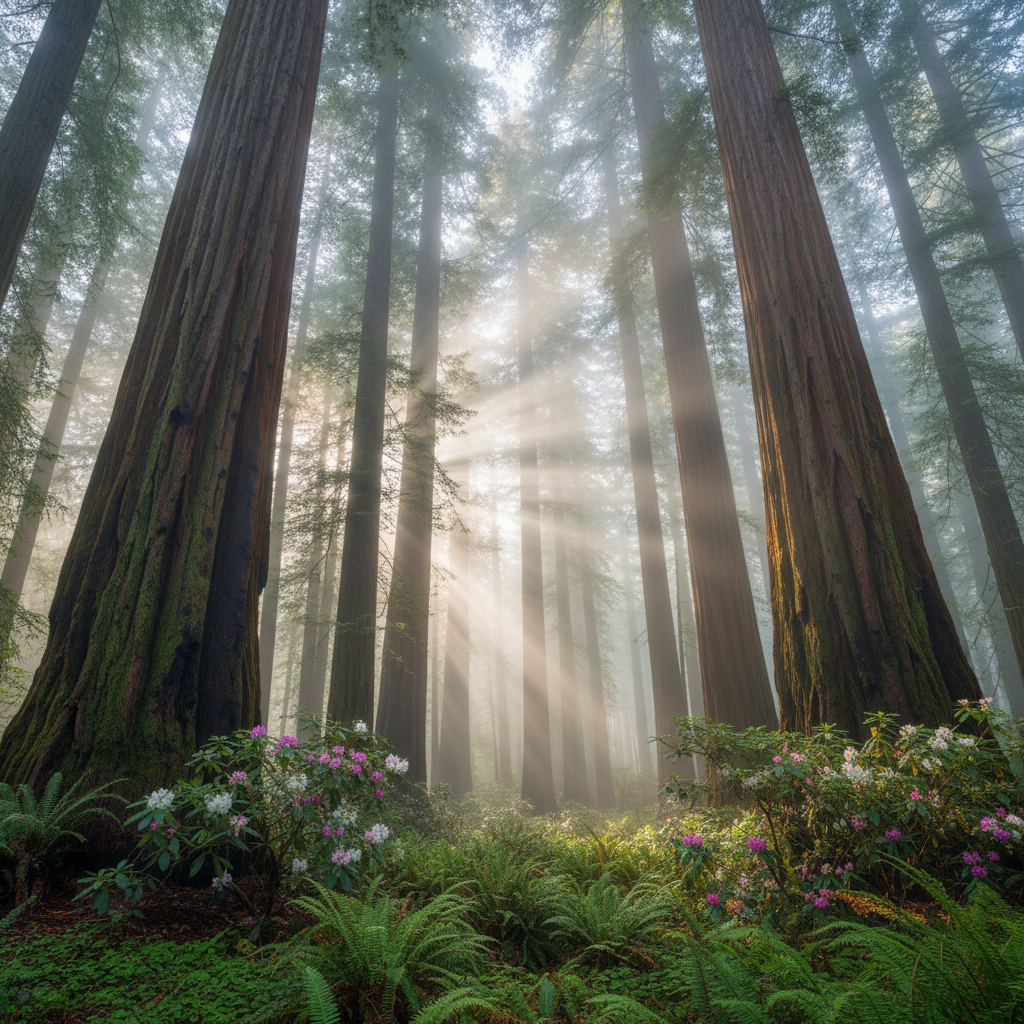 Redwood Cathedral: Sentinels of the Mist