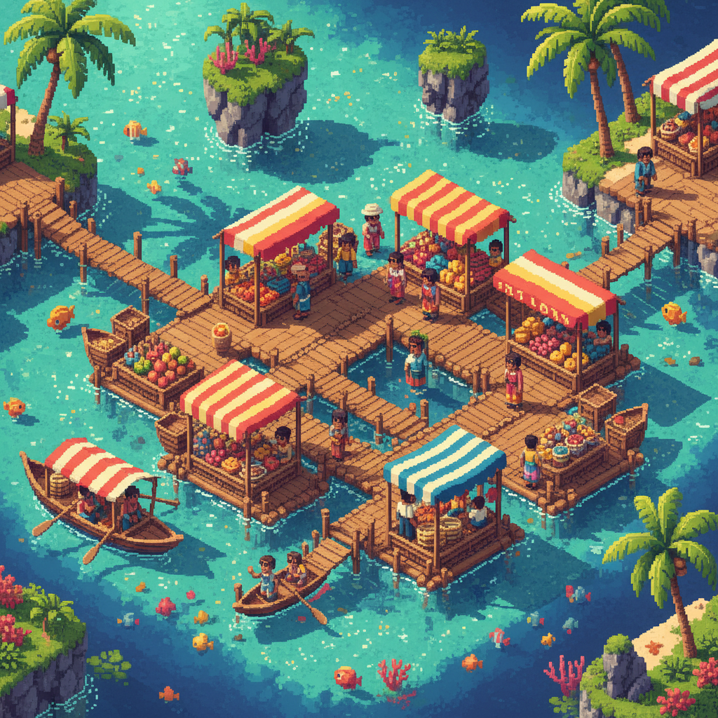 Azure Archipelago: Floating Market