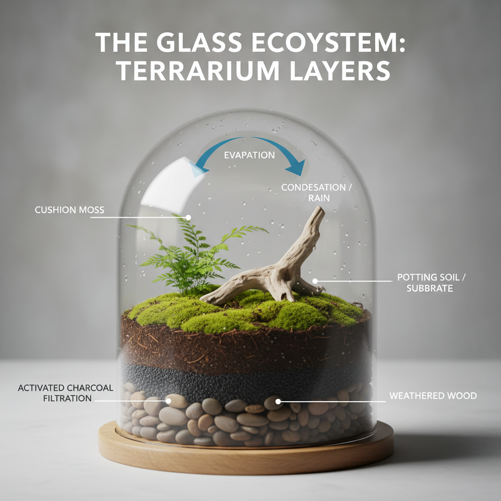 Bell Jar Biosphere: A Terrarium's Inner World