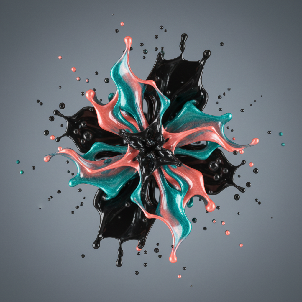 Kinetic Bloom: Liquid Collision