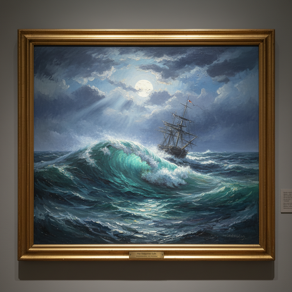 The Sapphire Gale: A Romantic Seascape