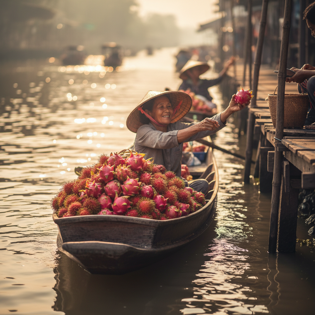 Morning's Pink Harvest on the Water
