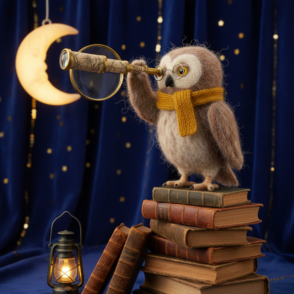 The Felted Aviary: Midnight Observation