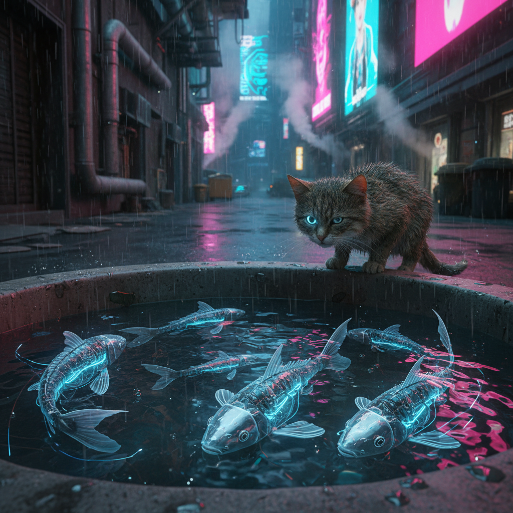 Neon Serenity: Mecha-Koi and the Bionic Gaze