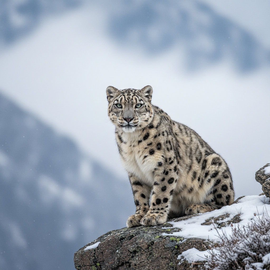 The Phantom Gaze: Snow Leopard's Vigil