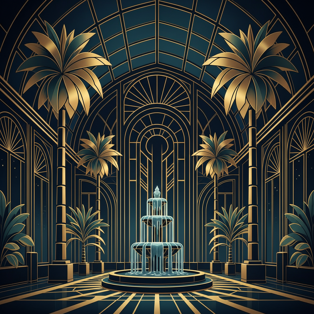 Midnight Bloom in the Gilded Conservatory