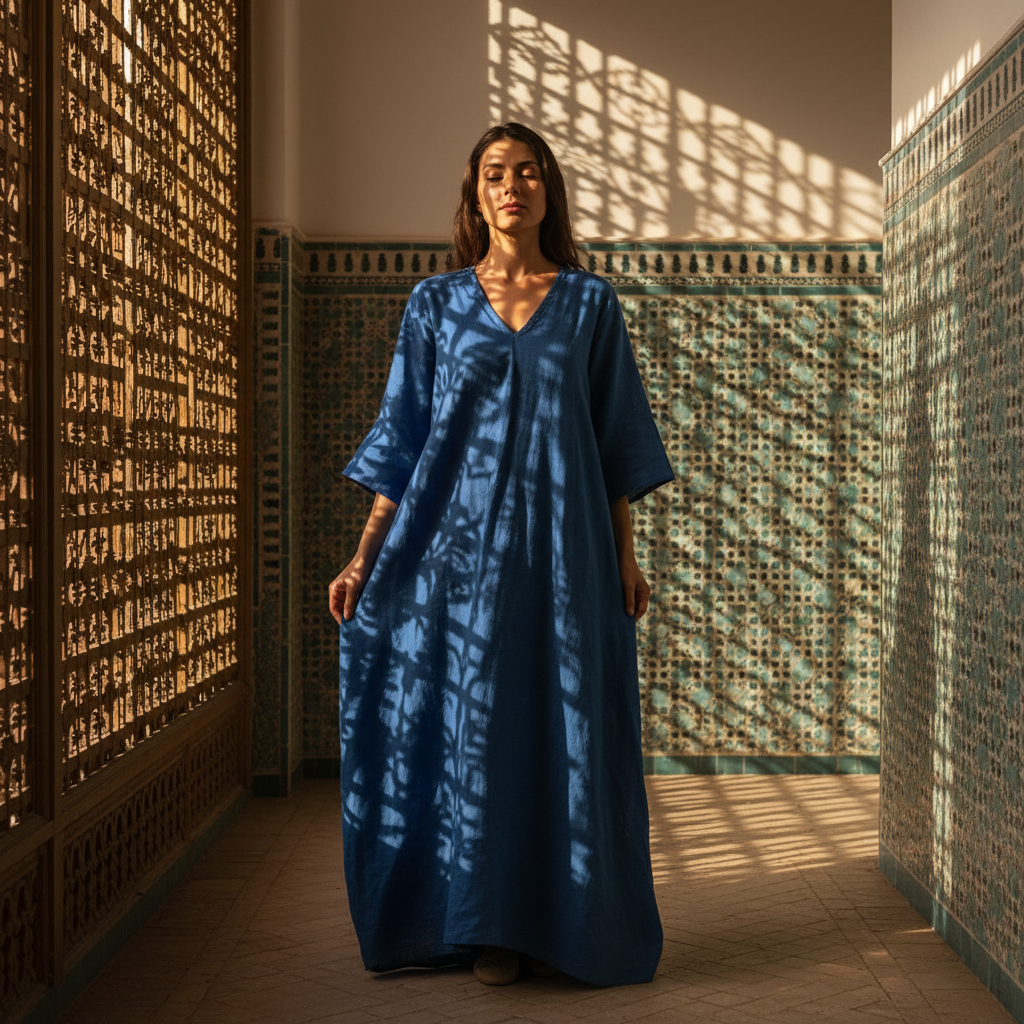 Serenity in Indigo: Moroccan Riad