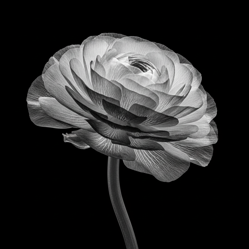 Spectral Bloom: Radiographic Ranunculus