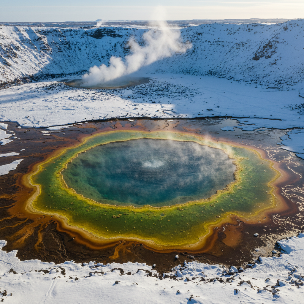 The Earth's Eye: Prismatic Caldera at Dawn