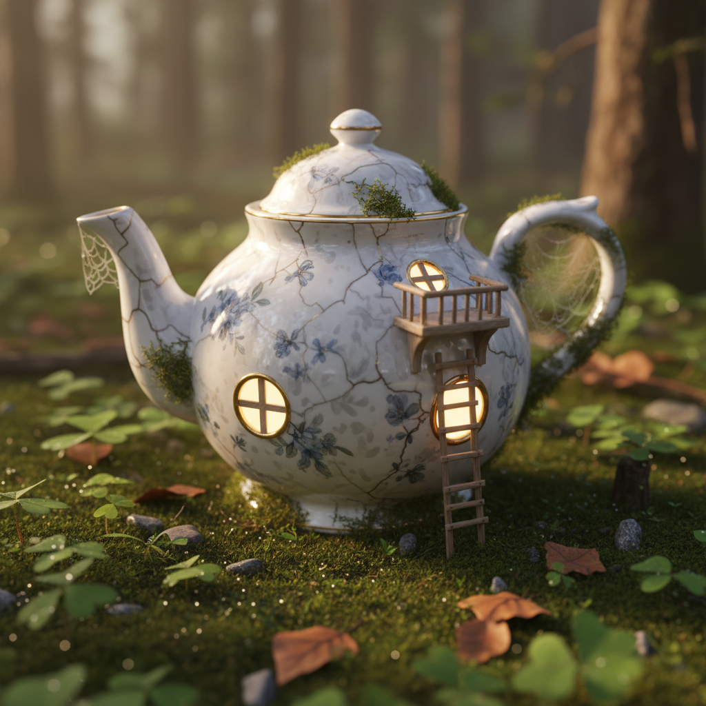 The Porcelain Sanctuary: Tea-Time Dwelling