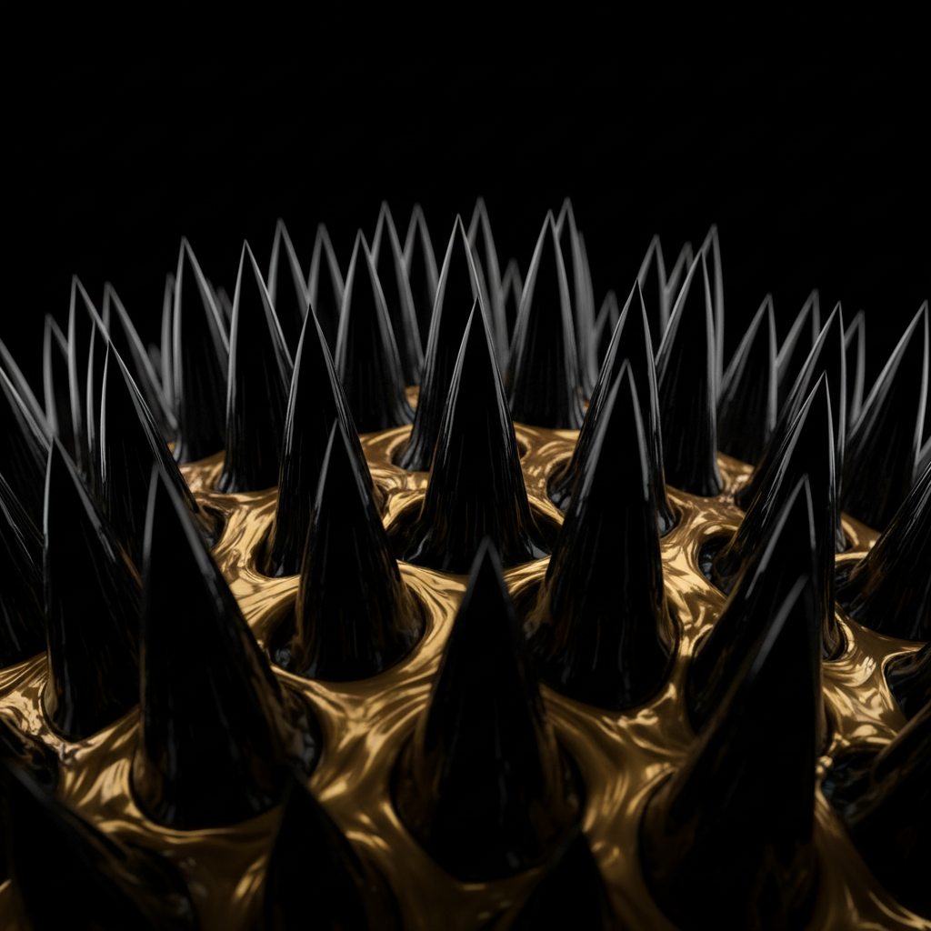 The Ferrofluid Bloom: Golden Spikes
