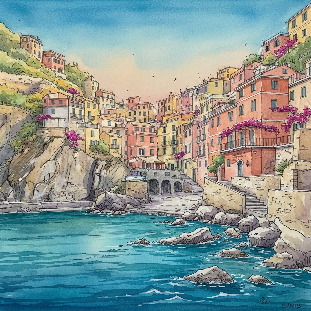 Mediterranean Majesty: Cliffside Sentinels