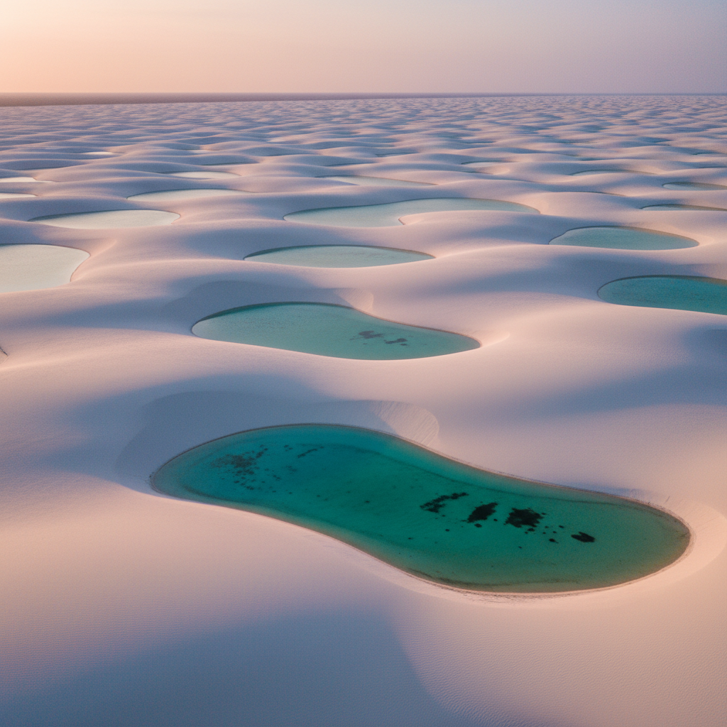 Sapphire Dunes: Aeolian Lagoons