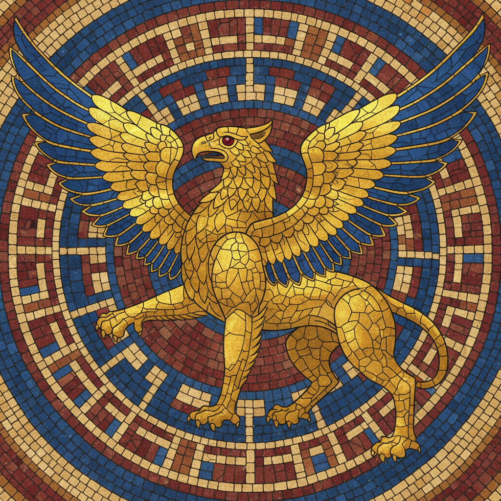 Mosaic Mythos: The Golden Gryphon