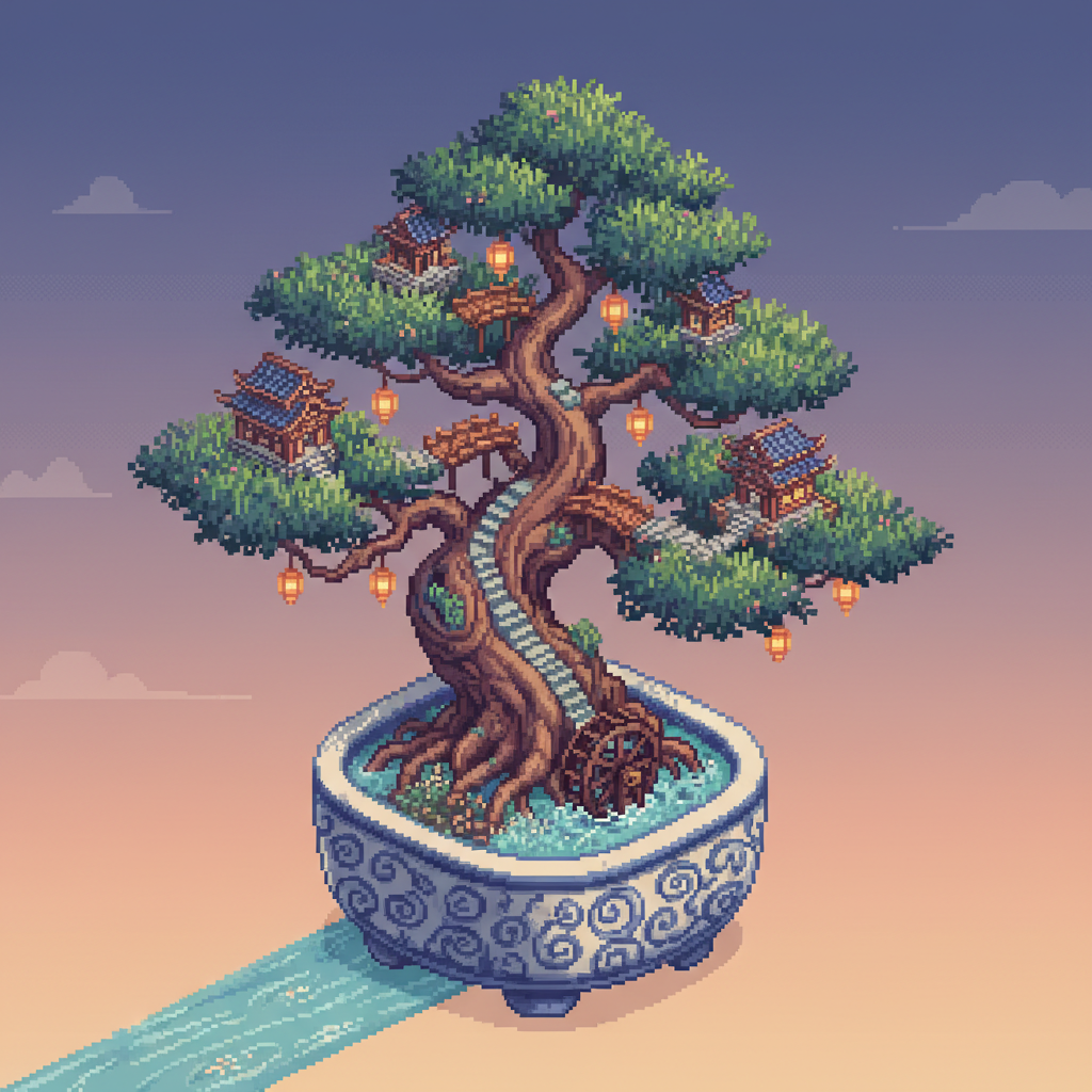 The Bonsai Citadel: Arboreal Micro-City