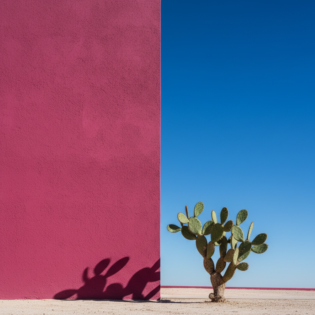 Desert Bloom: Magenta and Emerald