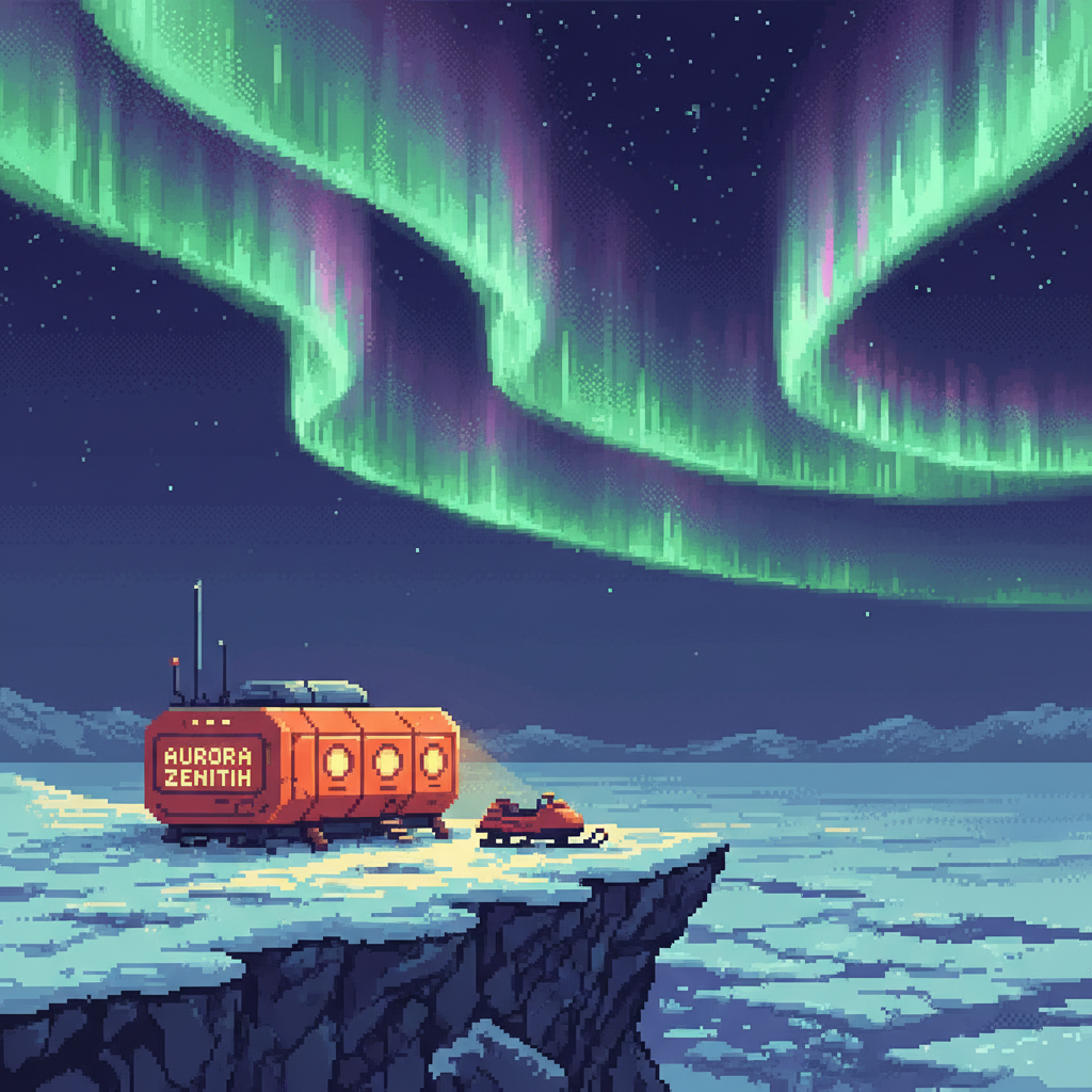 Aurora Zenith at the Glacial Observatory