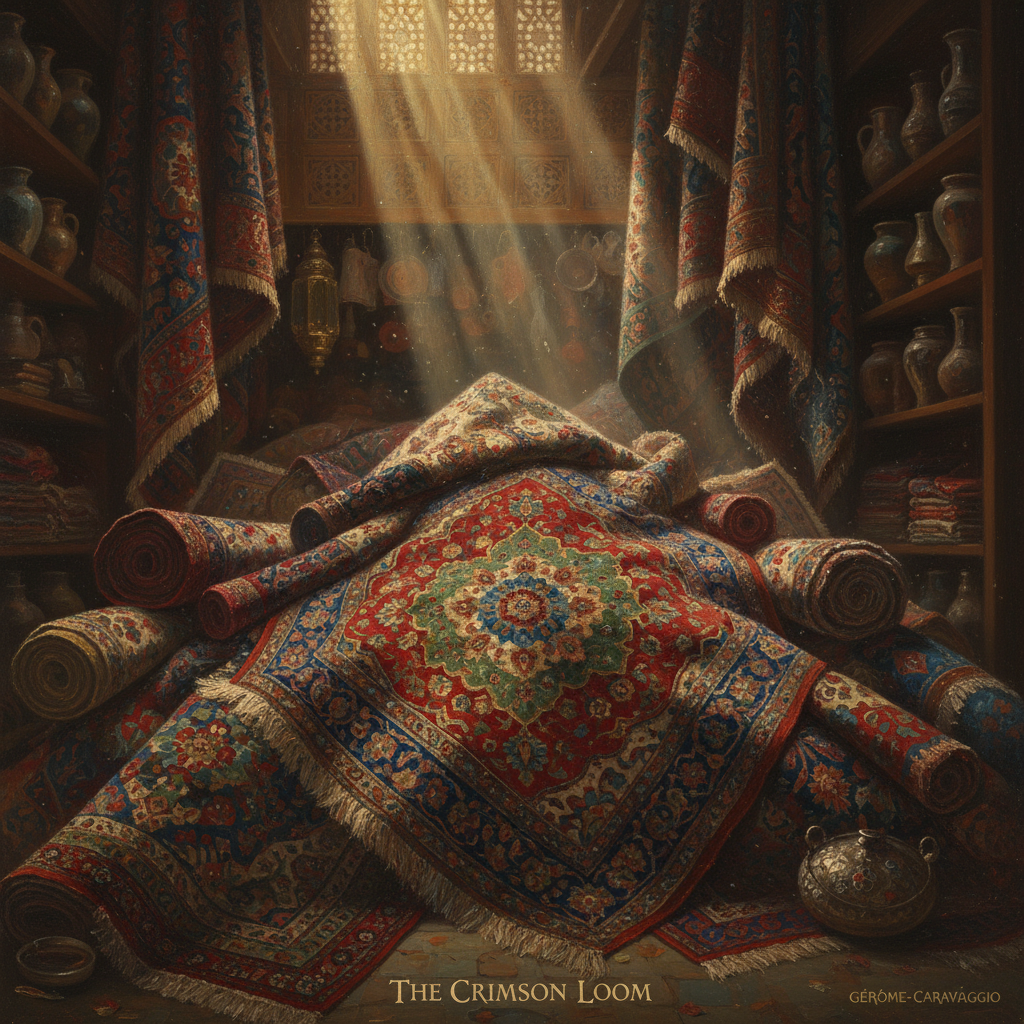 The Crimson Loom: The Carpet Merchant's Bazaar