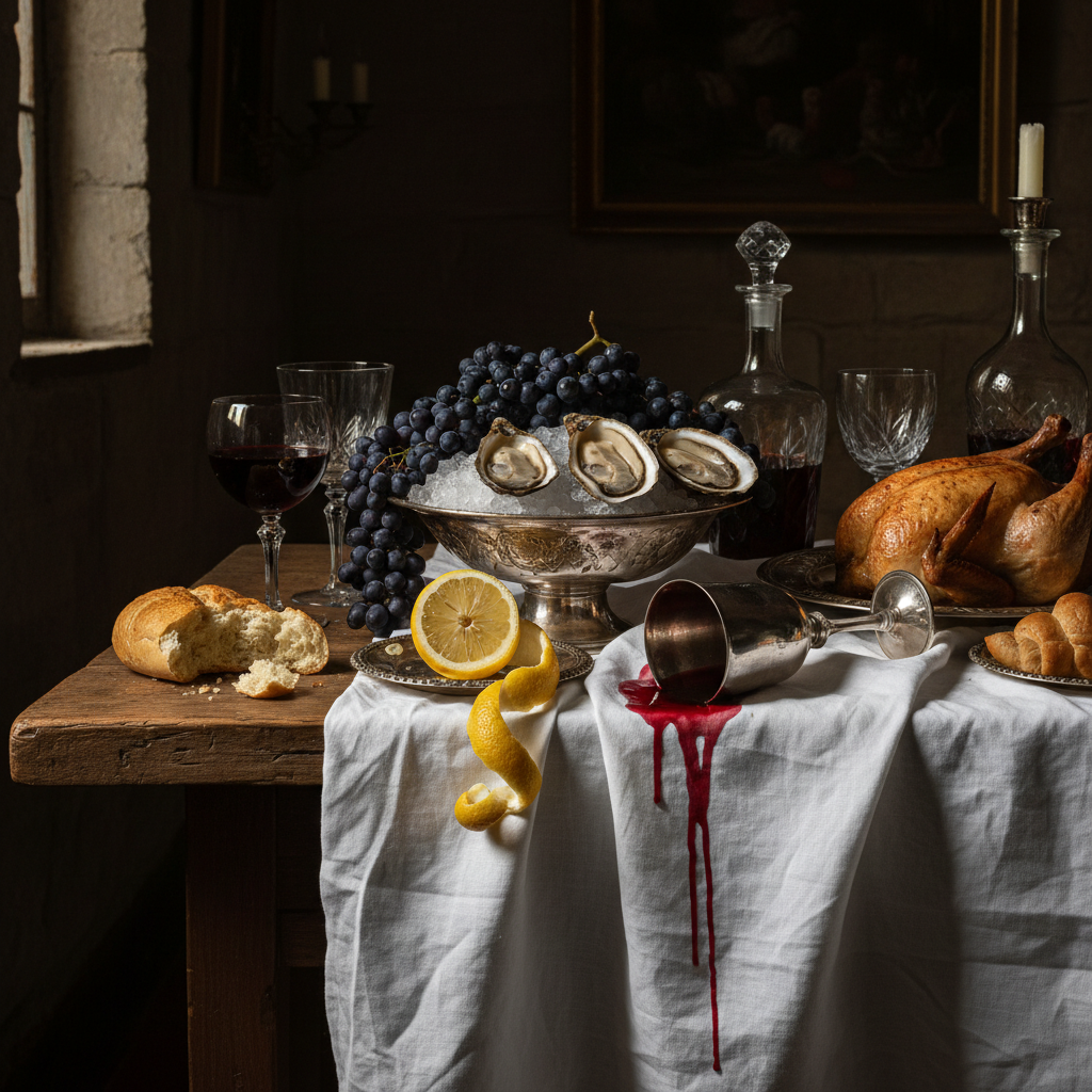 Chiaroscuro Banquet: The Midnight Still Life