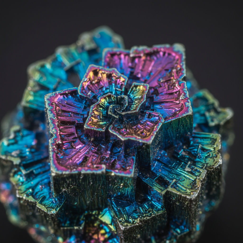 Bismuth Labyrinth: Geometric Iridescence