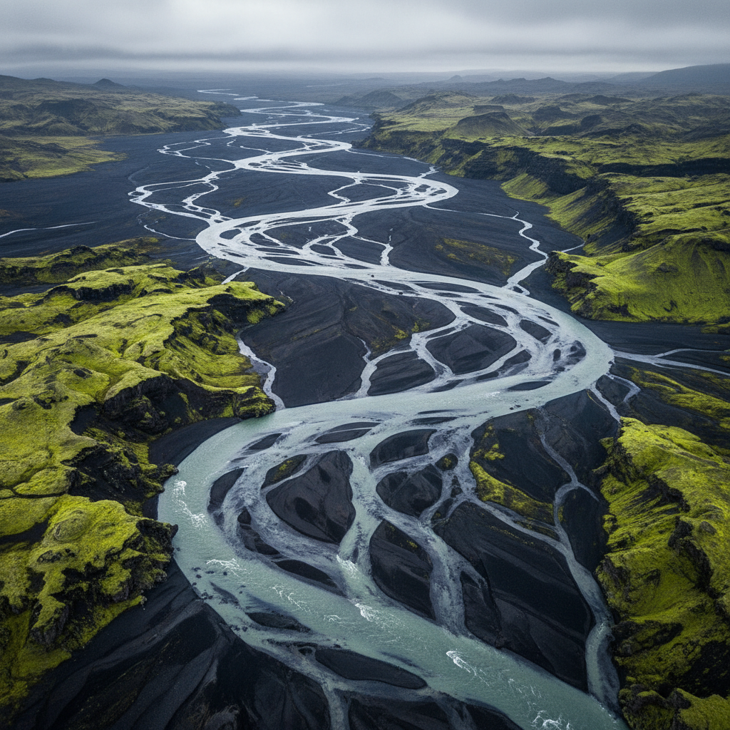 The Glacial Tapestry: Obsidian & Jade