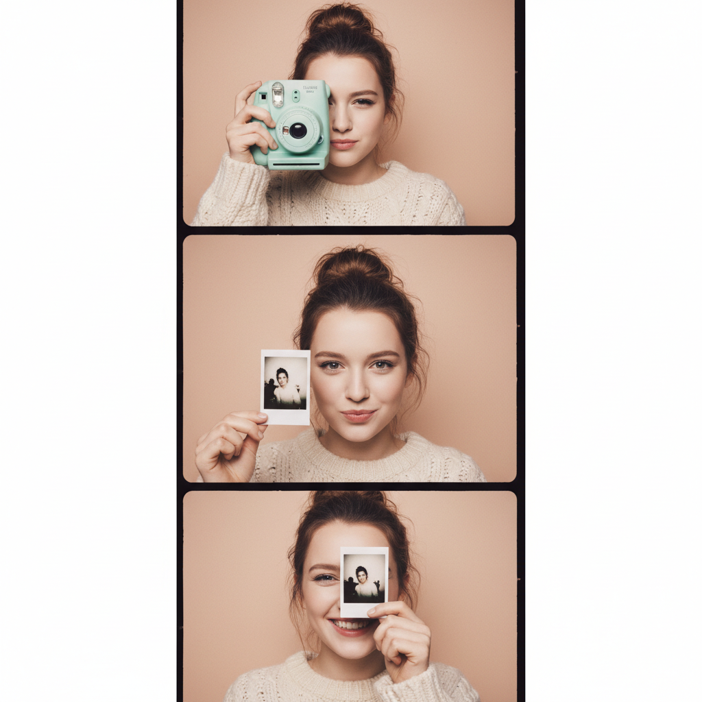 Analog Reverie: A Peach-Tinted Instant Story