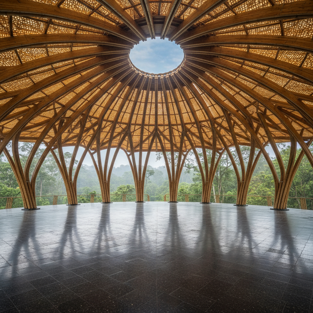 Whispers of the Fern: A Parametric Bamboo Symphony