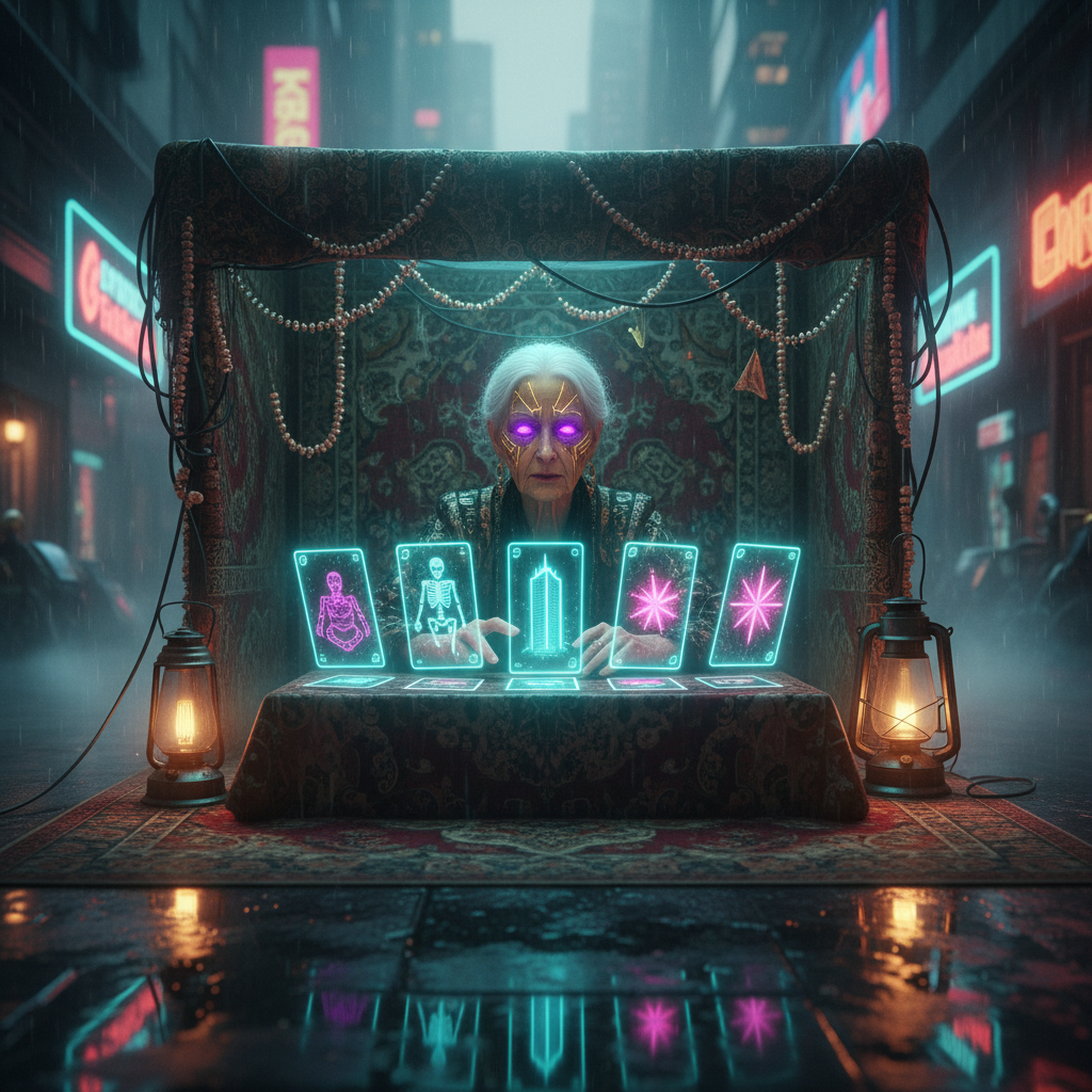 Neon Oracle: Holographic Fate