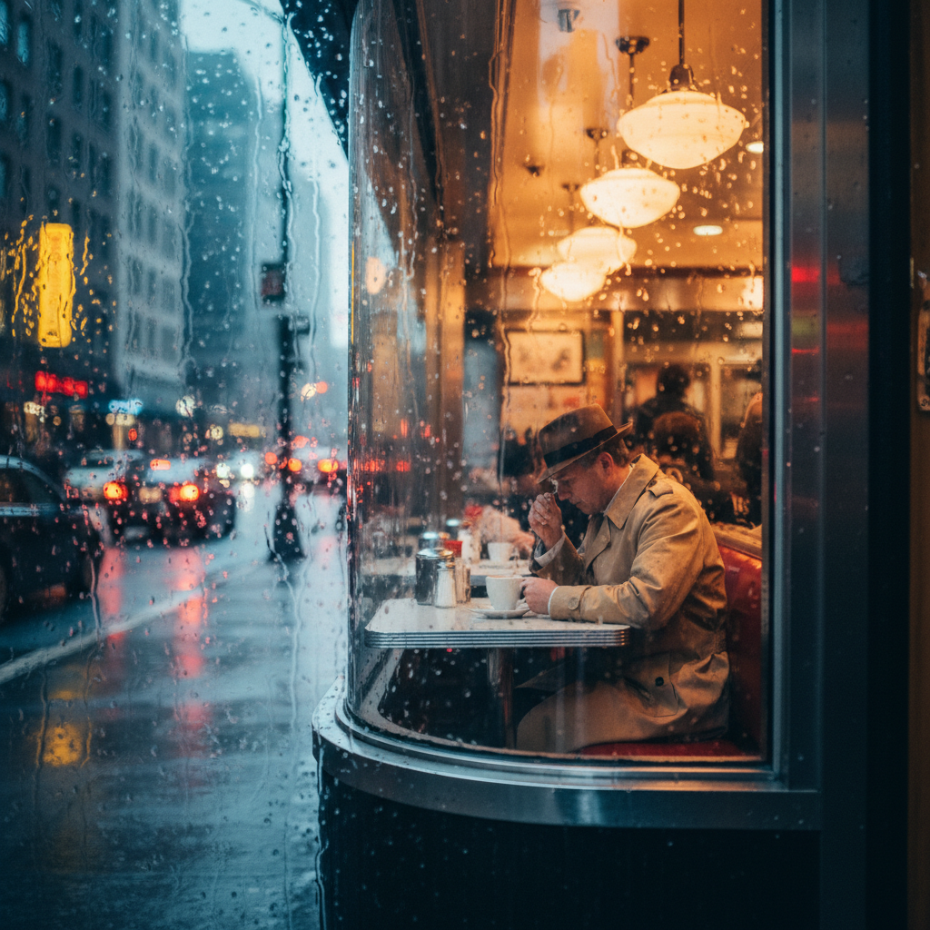 Rainy Diner Solitude