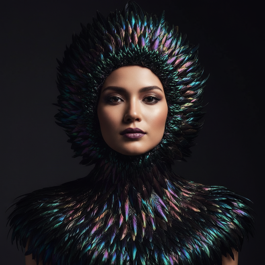 Iridescent Symphony: The Plumage Monarch