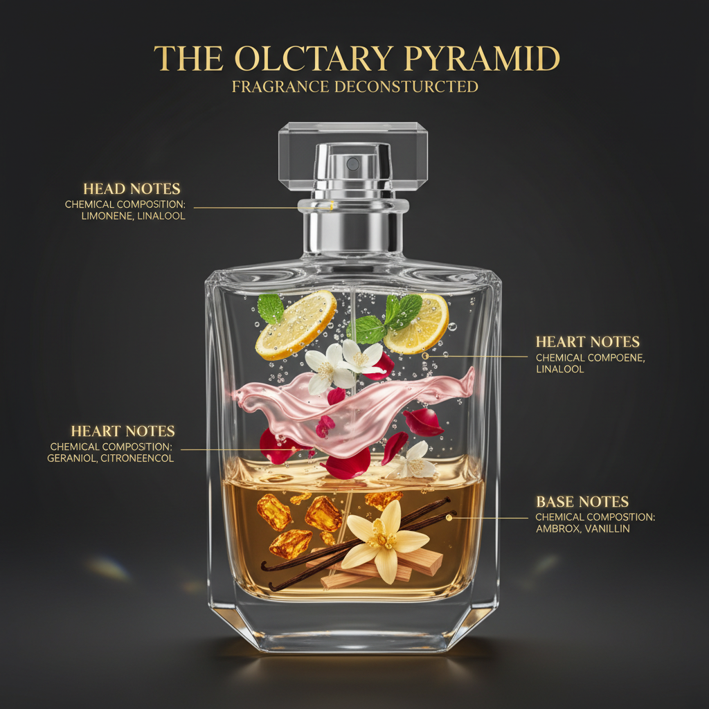 The Olfactory Pyramid: A Scent's Stratified Soul