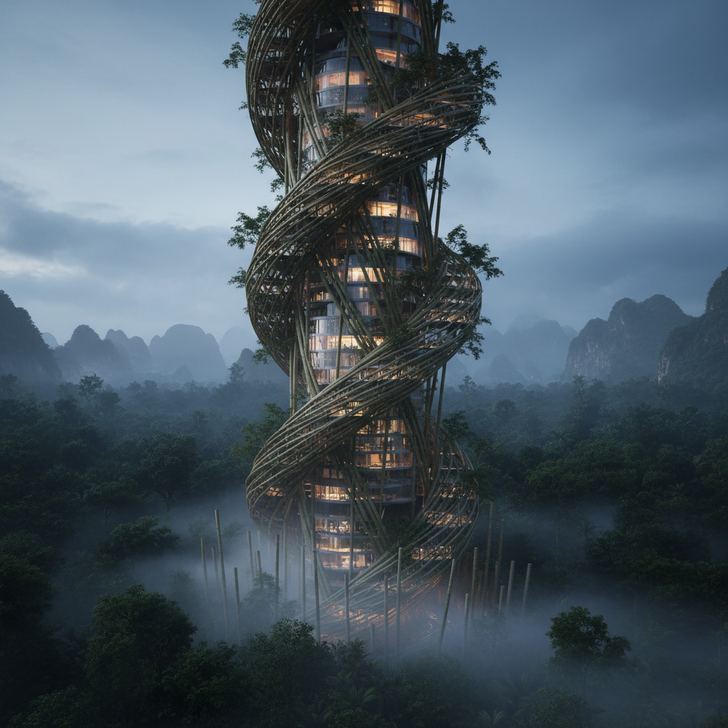 The Bamboo Helix: Organic Ascension
