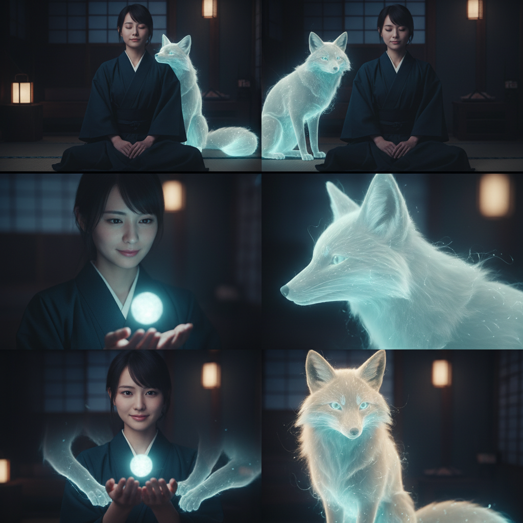 Luminous Kinship: Echoes of the Spirit Fox