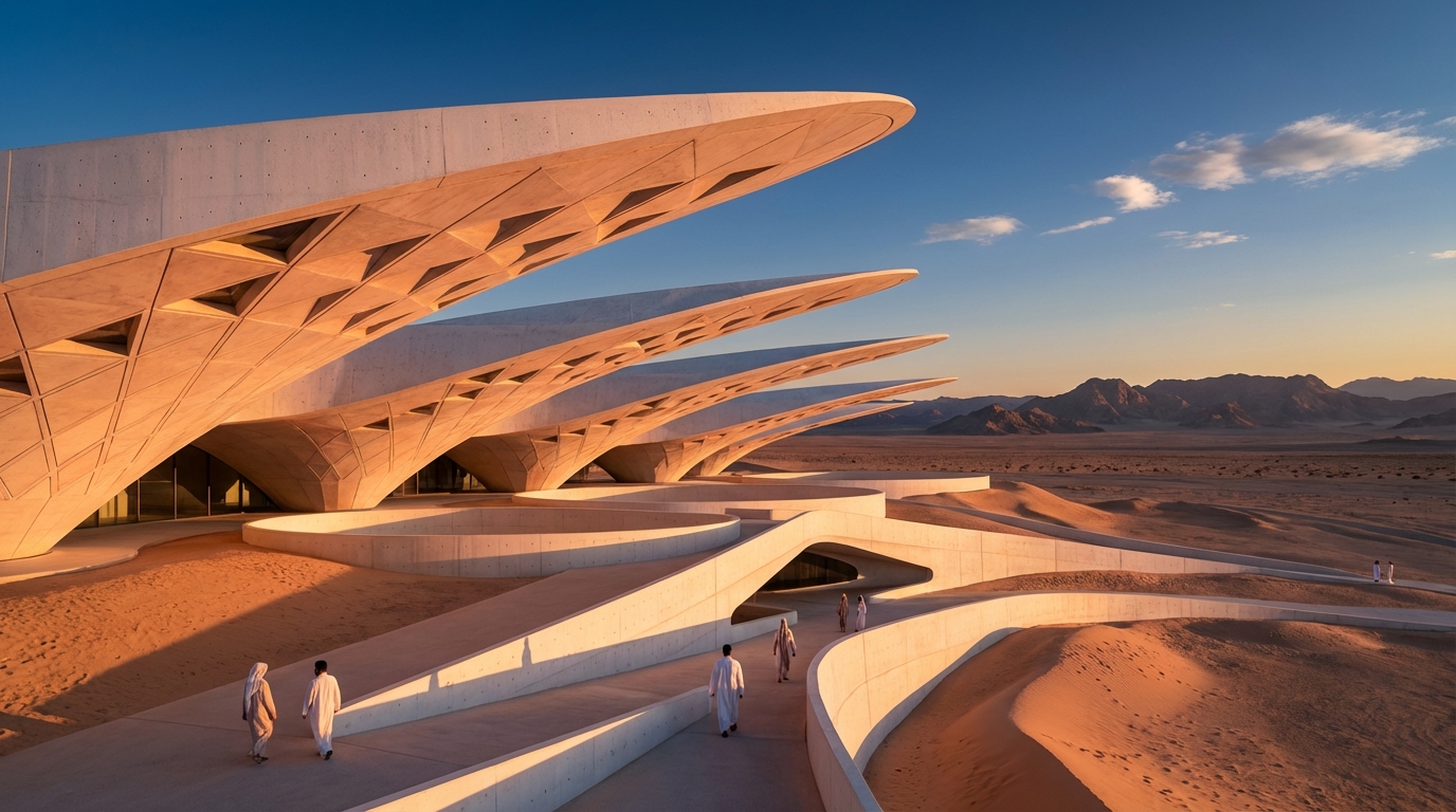 Atheneum Ascendant: Desert's Golden Embrace