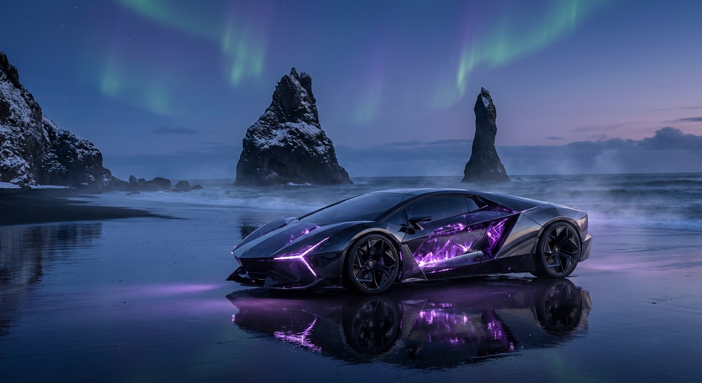 Obsidian Shard: Amethyst Echoes in the Arctic Twilight