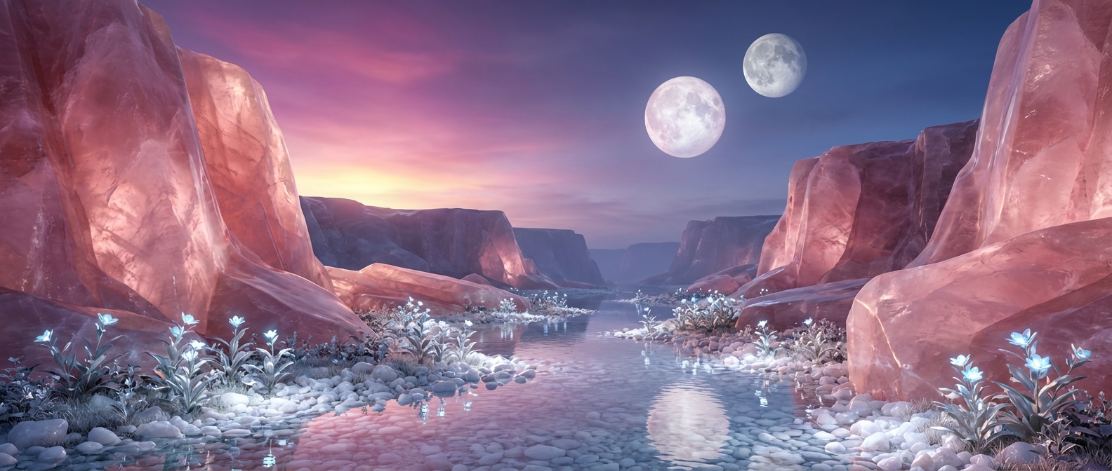 Whispering Canyons: Twilight's Crystal Embrace