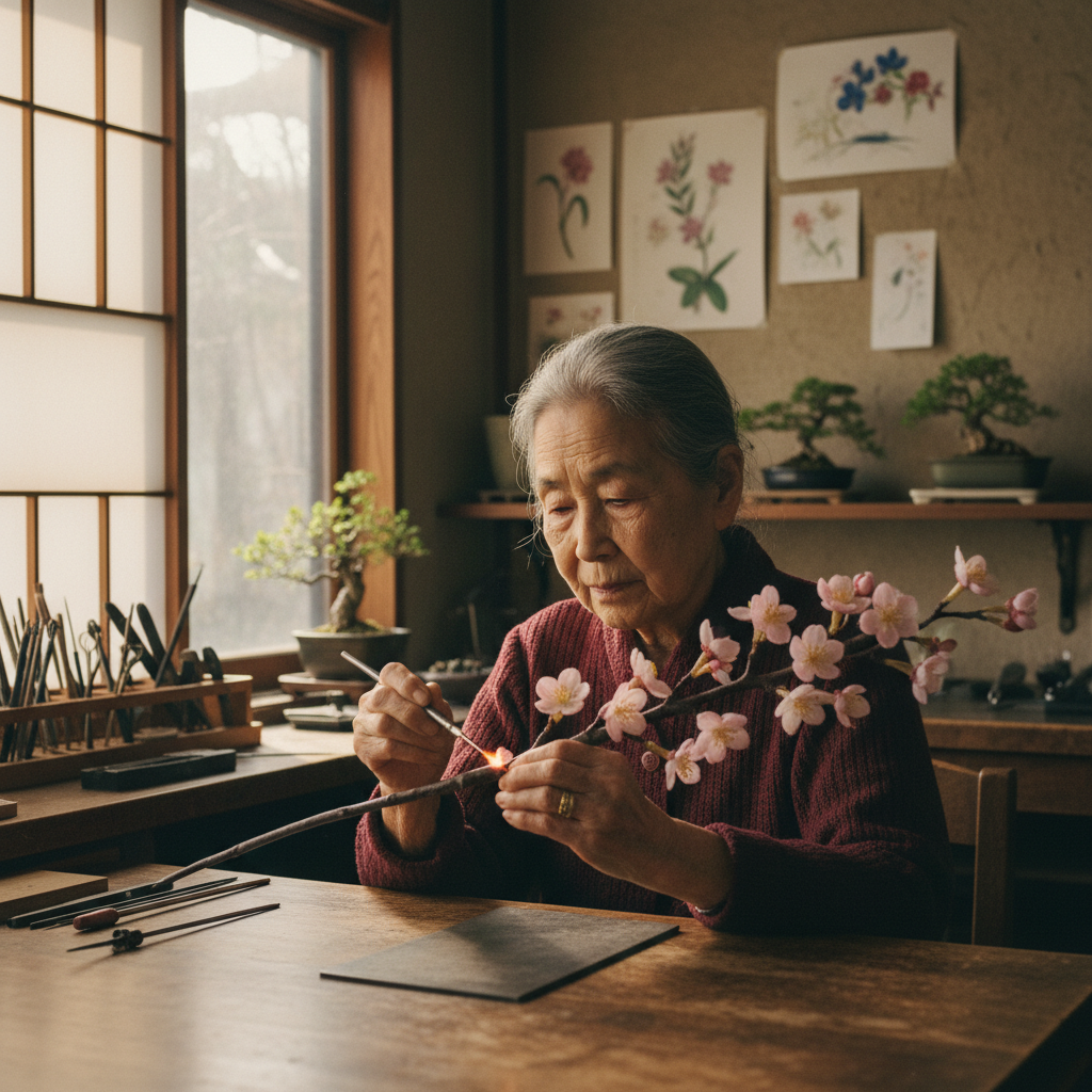 Petals of Light: A Glass Botanist's Dawn