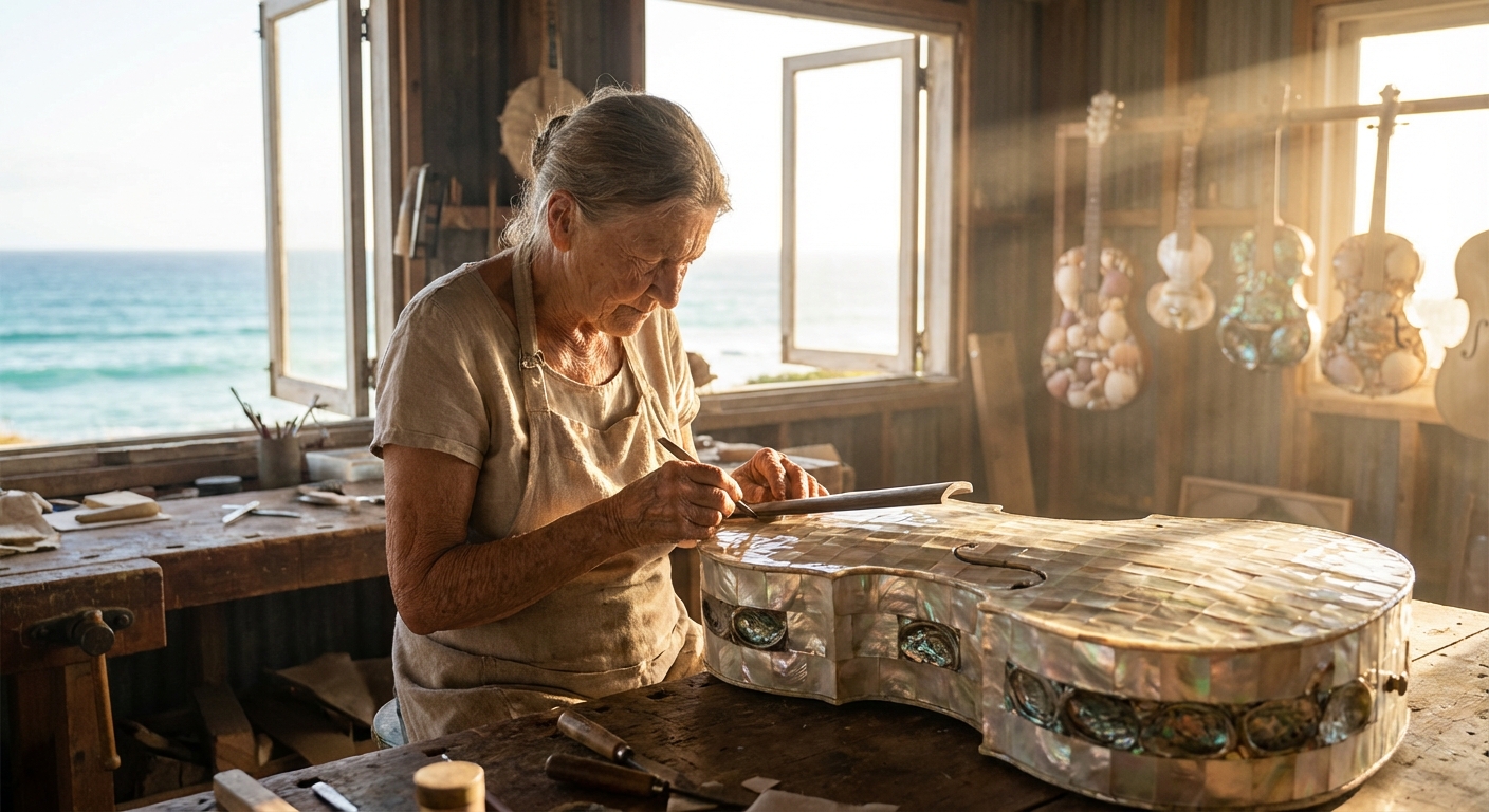 Pearlescent Harmony: The Ocean's Luthier