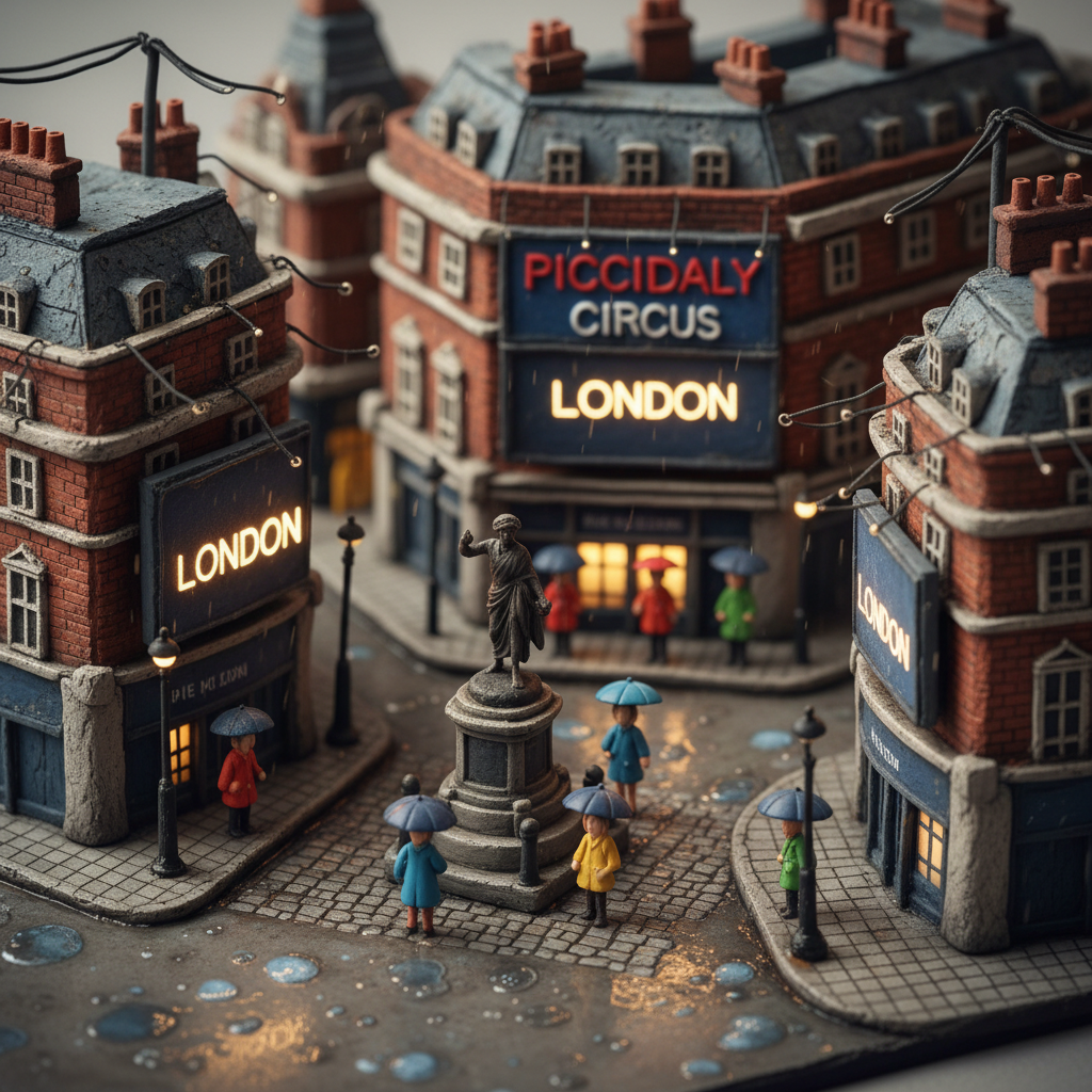 Rainy Clay Rhapsody: Piccadilly's Miniature Monsoon