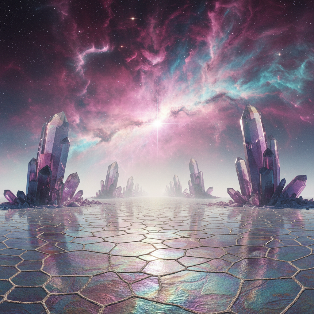Amethyst Spires Beneath the Supernova's Veil