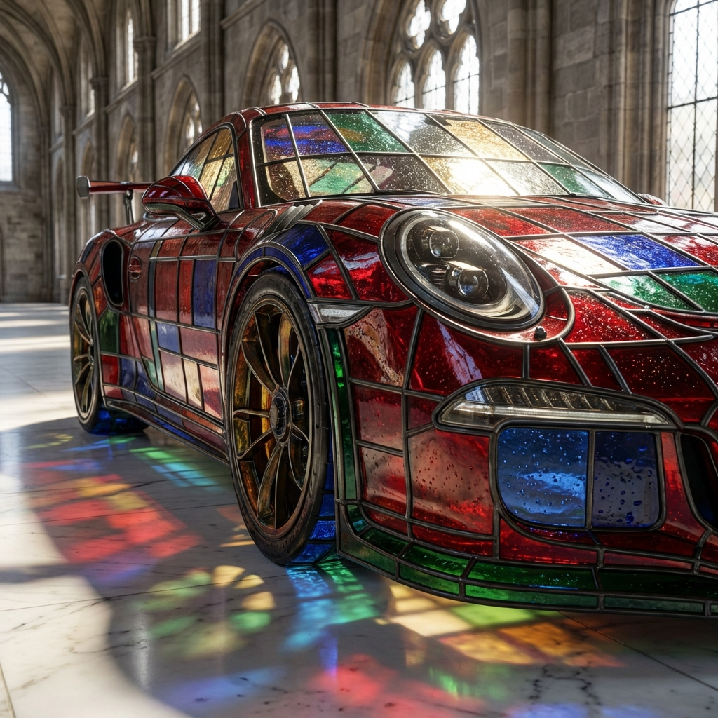 Stained Glass Porsche