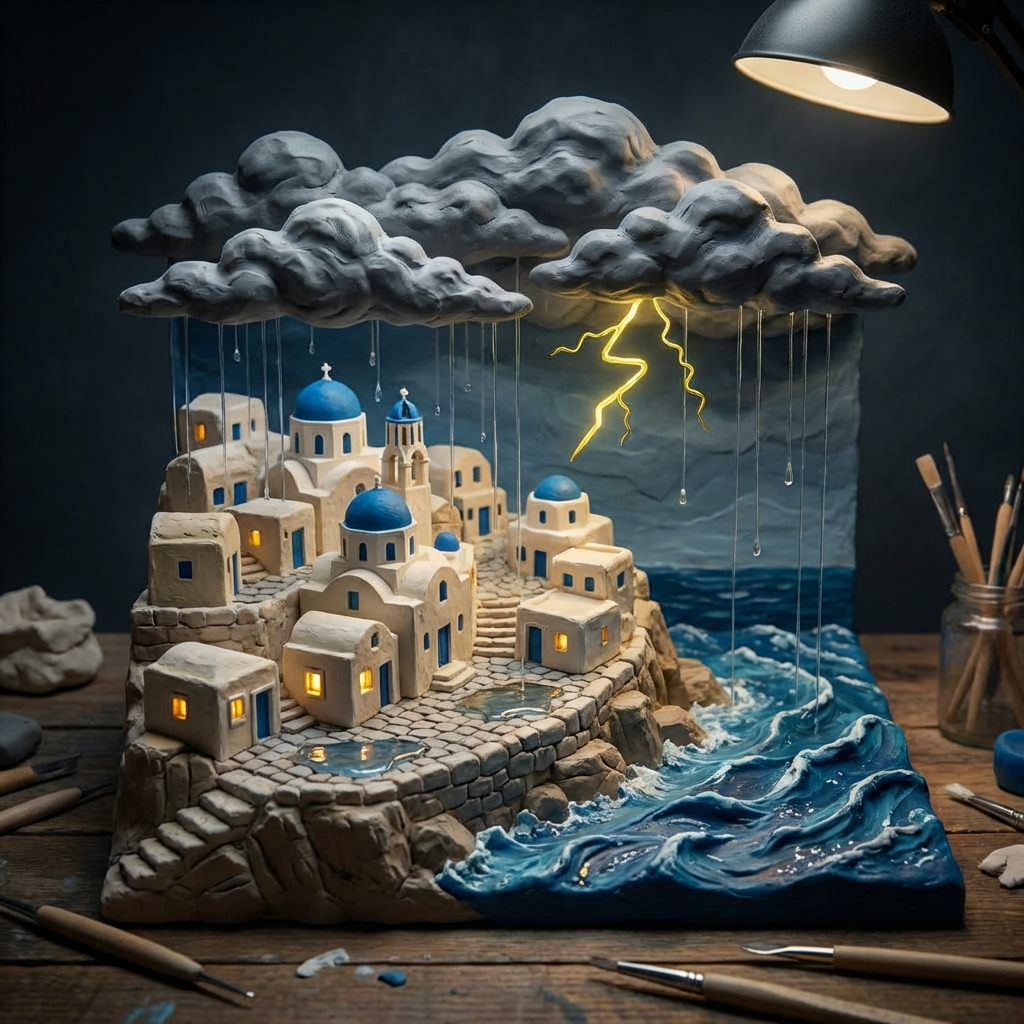 Thunder Over Santorini Clay